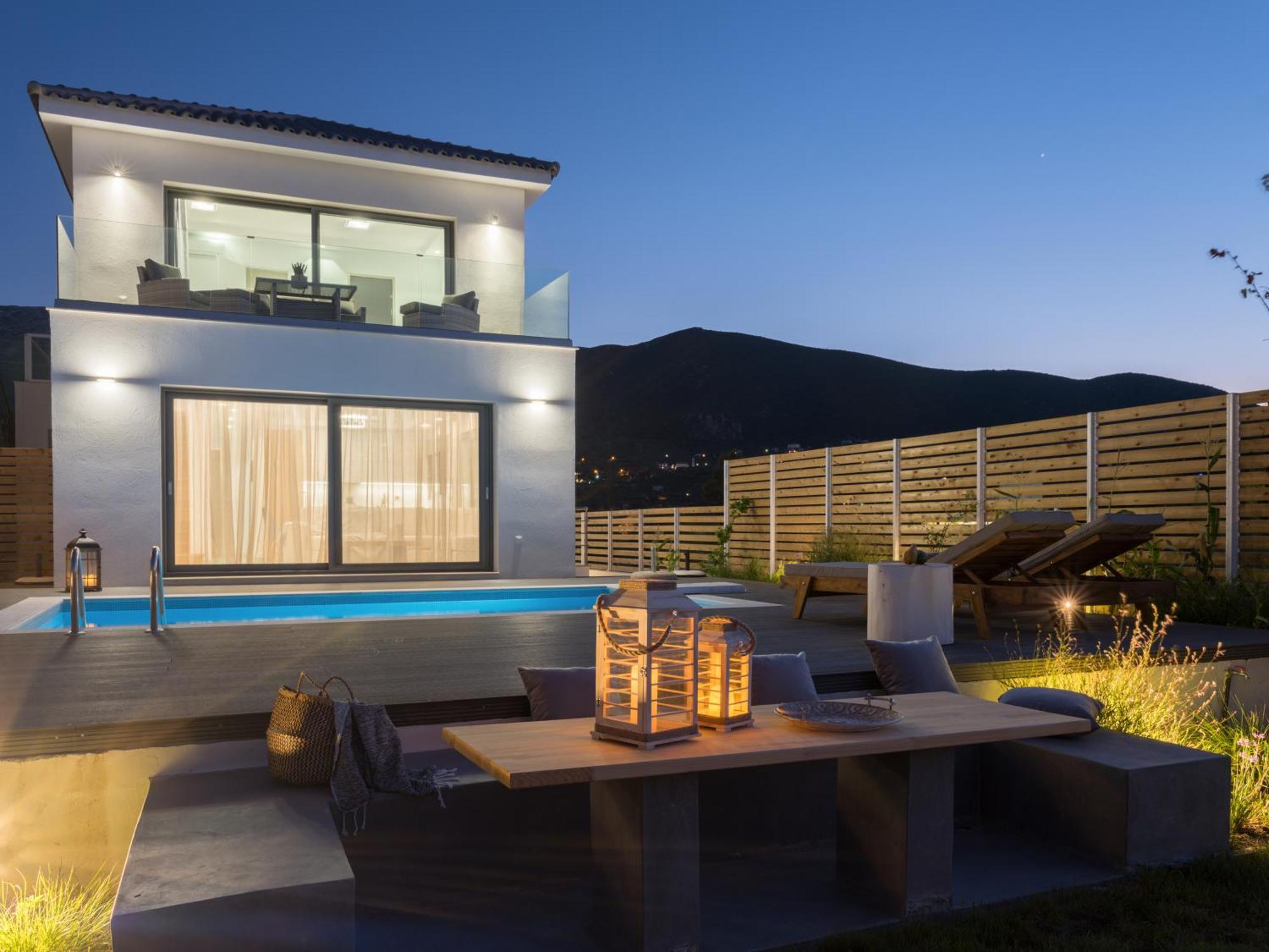 Bright Coast Superior Villa Alykes  Bagian luar foto