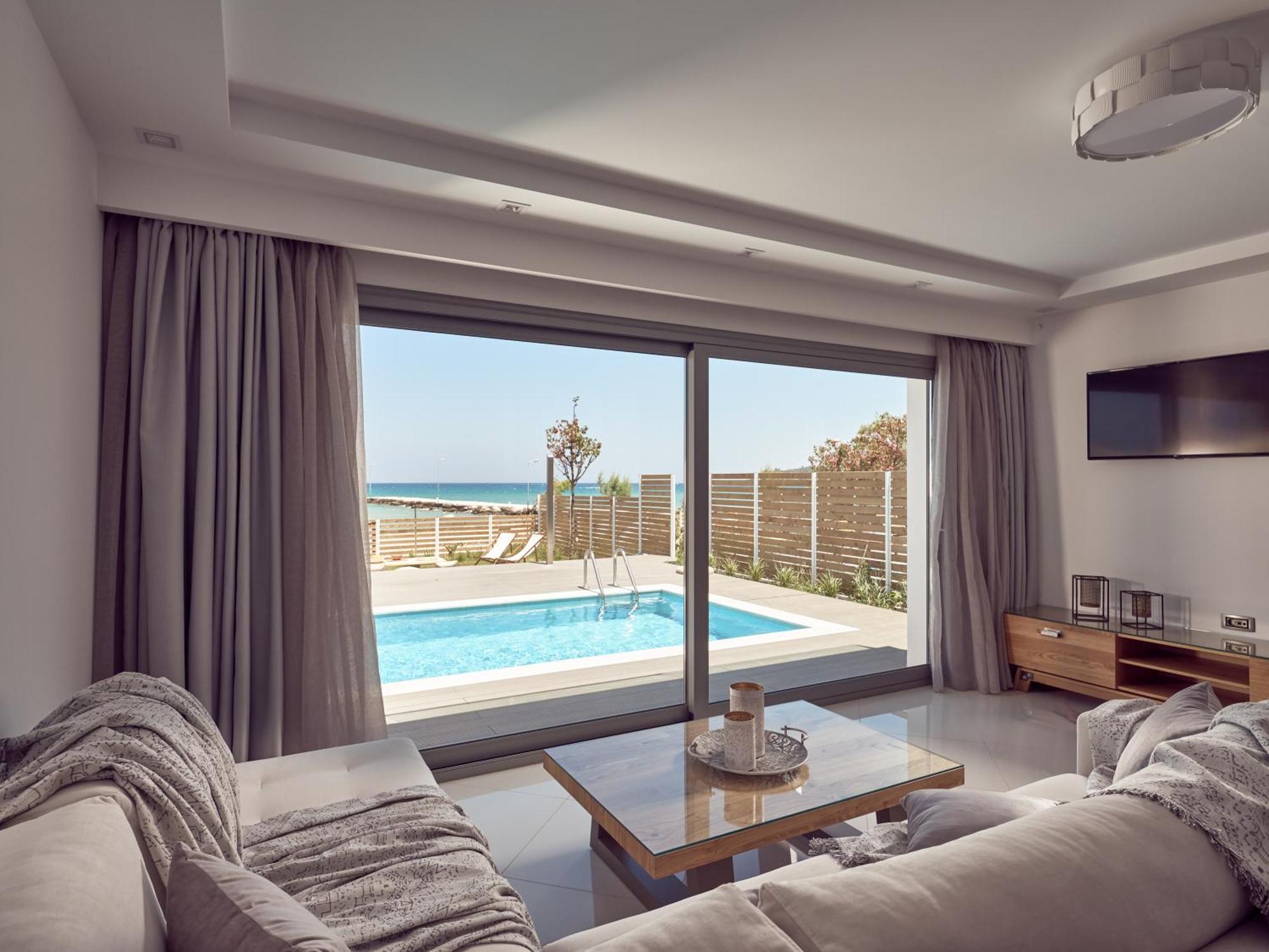 Bright Coast Superior Villa Alykes  Bagian luar foto